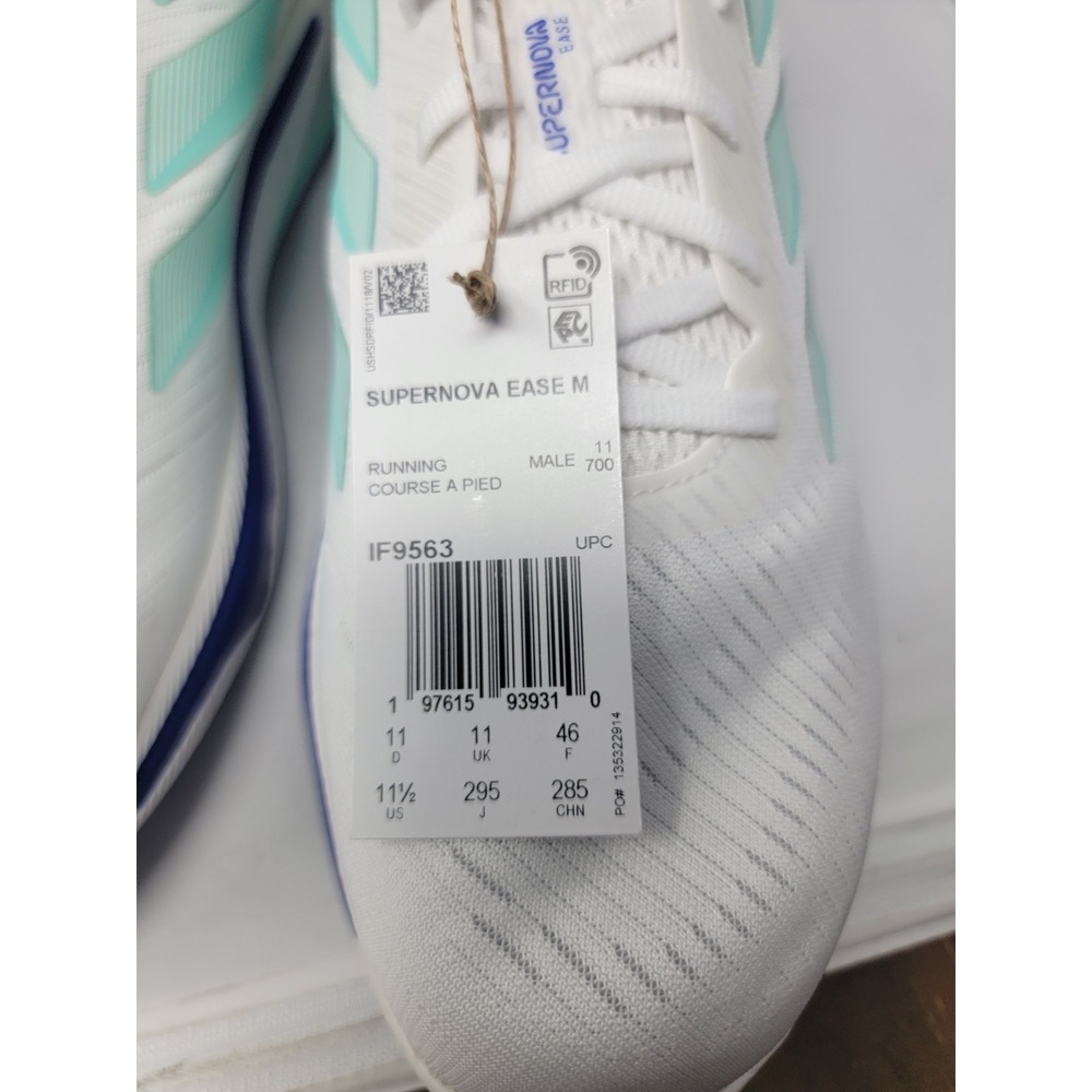 adidas SUPERNOVA RISE RUNNING IF3015 Cloud White /flash aqua Liquid Blue 11.5New - Picture 5 of 7